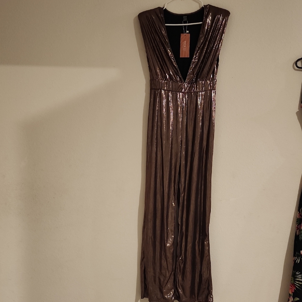 SHEIN Metallic Bronze Dress